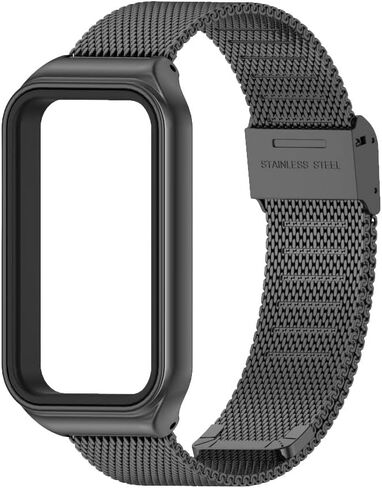 حزام MIJOBS لساعة Amazfit Band 7 المعدنية البديلة، حزام ساعة متوافق مع ساعة Amazfit 7 الذكية لتتبع اللياقة البدنية in Saudi Arabia