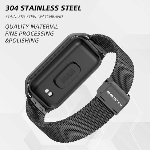 حزام MIJOBS لساعة Amazfit Band 7 المعدنية البديلة، حزام ساعة متوافق مع ساعة Amazfit 7 الذكية لتتبع اللياقة البدنية in Saudi Arabia