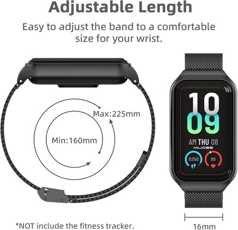 حزام MIJOBS لساعة Amazfit Band 7 المعدنية البديلة، حزام ساعة متوافق مع ساعة Amazfit 7 الذكية لتتبع اللياقة البدنية in Saudi Arabia