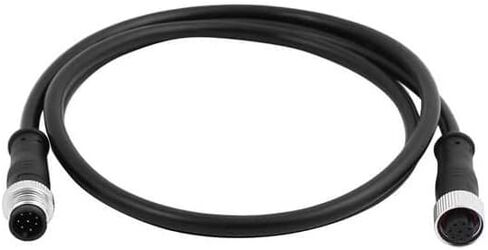 M12 8-Pin Extensin Cable A Coding Male to Female Straight Connector AWG24 PVC Black Cable 1 Meter in Saudi Arabia