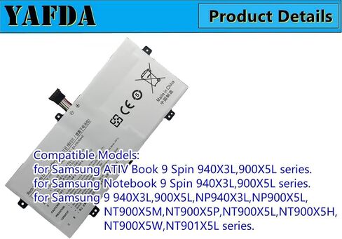 AA-PBUN4AR استبدال بطارية الكمبيوتر المحمول Samsung ATIV Book 9 Spin 940X3L 900X5L NP940X3L NP940X3L-K02CN NP900X5L NP900X5L-K02US NT900X5H NT900X5L NT900X5M NT900X5P NT900X5W NT900X5WI NT901X5 ل in Saudi Arabia