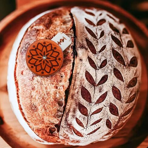 أداة تسجيل الخبز الخشبية UFO، قاطعة الخبز لخبازات الخبز المصنوعة منزليًا، مع حقيبة جلدية واحدة و5 شفرات حلاقة. in Kuwait