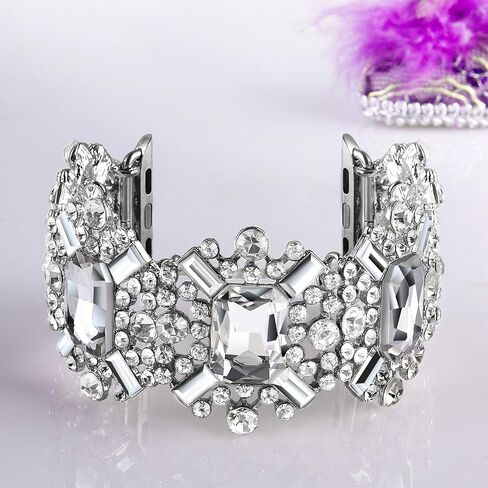 VIQIV Bling Bands Compatible with Apple Watch Band 38mm 40mm 41mm 42mm 44mm 45mm 49mm Iwatch Series SE 9 8 7 6 5 4 3 2 Ultra, Diamond Rhinestone Dressy Metal Wristband Strap for Women in Saudi Arabia