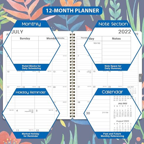 مخطط 2020-2021 - مخطط أكاديمي أسبوعي وشهري مع علامات تبويب، 6.5 بوصة × 8.5 بوصة، يوليو 2020 - يونيو 2021، غلاف مقوى مع جيب خلفي + ورق سميك + ربط بسلك مزدوج - شجرة ألوان مائية in Saudi Arabia