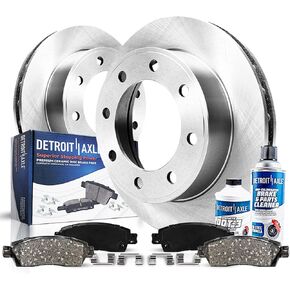 Detroit Axle - Front Brake Kit لعام 2011-2019 شيفروليه سيلفرادو GMC Sierra 2500 3500 HD Replacement 2012 2013 2014 2015 2017 2017 Disc Brake Rotors Pads Ceramic Brakes in Saudi Arabia