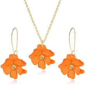 Wcrazye Bohemian Daisy Flower Earlace Necklace مجموعات للنساء الفريد من نوع in Kuwait