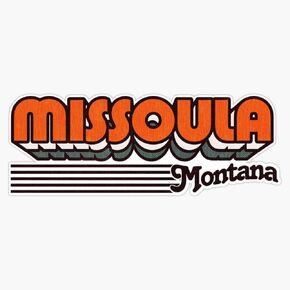 Magnet Missoula Montana Retro Stripes Magnet Vinyl Decal Sticker 5" in Saudi Arabia