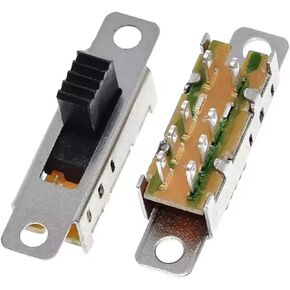10Pcs SS23E04 Double Toggle Switch 8 Pins 3 Files 2P3T DP3T Handle High 5mm Small Slide Switch in Saudi Arabia