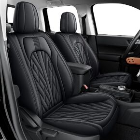 أغطية المقاعد مناسبة لفورد مافريك: 2022 2023 2024 2025 أغطية مقعد السيارة الأمامية الشاحنة (الأسود والرمادي ، 2 مساءً) in Kuwait