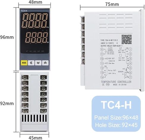 TC4 Series Intelligent Digital Display Temperature Controller Universal Input Double Output AC85-265V PID Control Thermostat(TC4-H) in Saudi Arabia