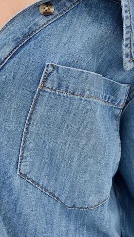 Indigo772 Denim Off-Shoulder Shirt by good american in Saudi Arabia