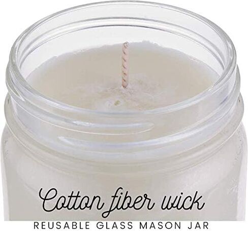 Nika's Home Oatmeal Milk-n-Honey Soy Candle 12oz Mason Jar Non-Toxic White Soy Candle-Hand Poured Handmade, Long Burning 50-60 Hours Highly Scented All Natural, Clean Burning Candle Gift Décor in Saudi Arabia