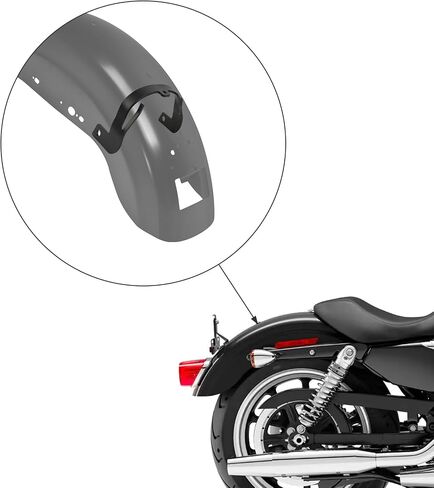 Green-L Motorcycle Gloss Black Rear Fender Fit for Harley Sportster XL883 XL1200 Roadster 2007-2009 in Saudi Arabia