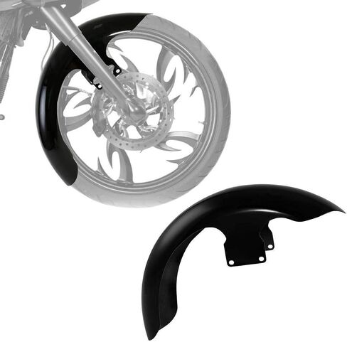 TCT-Motorparts 21 "Wheel Wrap Fender for Harley Touring Road King ، Glide Street ، Electra Glide flhr flhx flht models custom baggers painted Black in Kuwait