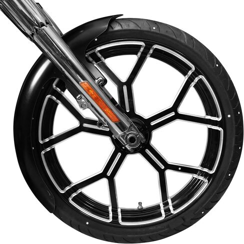 TCT-Motorparts 21 "Wheel Wrap Fender for Harley Touring Road King ، Glide Street ، Electra Glide flhr flhx flht models custom baggers painted Black in Kuwait