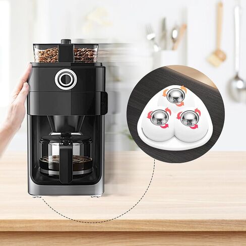 Self Adhesive Caster Wheels for Countertop - Furniture Sliders & Appliance Rollers for Kitchen, Coffee Machine, Blender, Oven - Easily Solves The Problem of Desktop Sliding (Black, 4pcs) in Kuwait