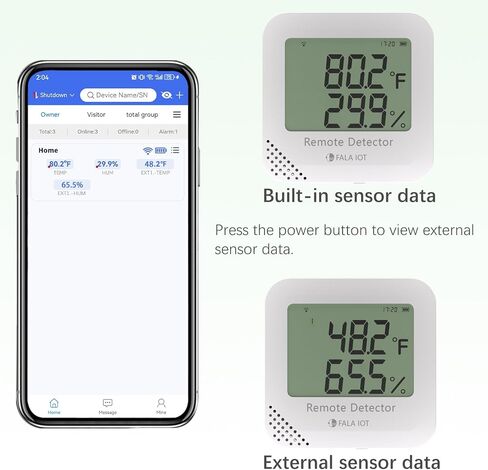 External Temperature and Humidity Sensor Probe, Waterproof Digital Probe Sensor, -40~194℉ (-40~90℃), 0~100% RH Temp and Humi Sensor 5m(16ft) in Saudi Arabia