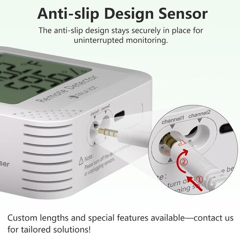 External Temperature and Humidity Sensor Probe, Waterproof Digital Probe Sensor, -40~194℉ (-40~90℃), 0~100% RH Temp and Humi Sensor 5m(16ft) in Saudi Arabia