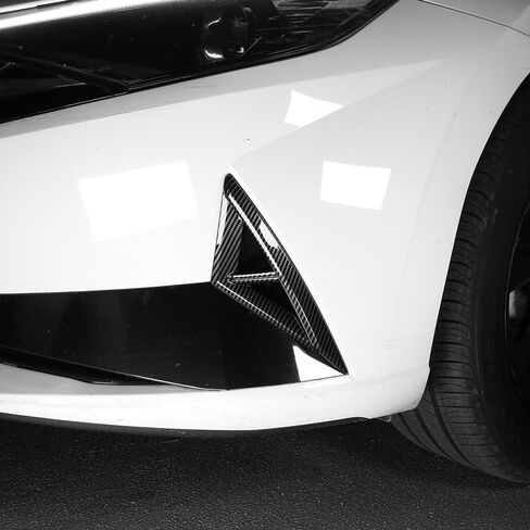 Carbon Fiber Style Front Front Air Hole Decoration Cover Trim for Hyundai Elantra CN7 in Saudi Arabia