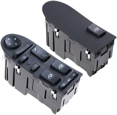 81258067097 81258067098 Front Left and Right Car Power Window Lifter Switch Button for Man TGA TGX(Black81258067097) in Saudi Arabia