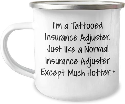 Funny Tattooed Insurance Adjuster Birthday Unique Gifts - Unique Insurance Adjuster Mug for Insurance Adjuster Lovers - Gifts from the Office - Perfect Birthday Present for Insurance Adjusters in Saudi Arabia