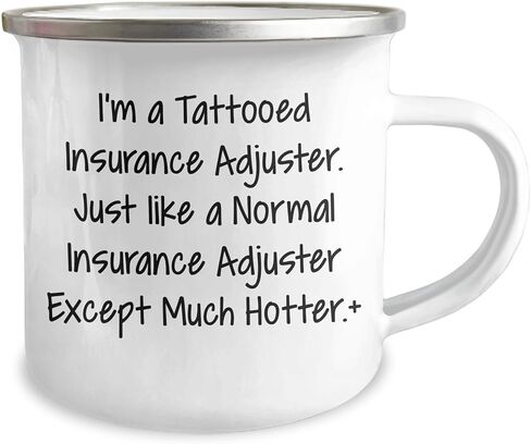 Funny Tattooed Insurance Adjuster Birthday Unique Gifts - Unique Insurance Adjuster Mug for Insurance Adjuster Lovers - Gifts from the Office - Perfect Birthday Present for Insurance Adjusters in Saudi Arabia