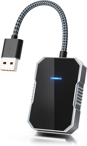 Wireless carplay Adapter for iPhone 2025, Convert Wired to Wireless CarPlay Adapter, Mini Size with Extension Cable USB & USB-C/Type-C,White in Kuwait