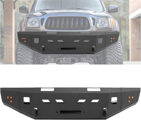 KUAFU Front Bumper Compatible with 1995-2004 Toyota Tacoma First Gen W/Light Steel Powder Coated Black 2 Packages in Kuwait