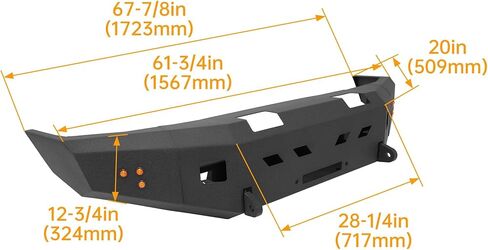 KUAFU Front Bumper Compatible with 1995-2004 Toyota Tacoma First Gen W/Light Steel Powder Coated Black 2 Packages in Kuwait