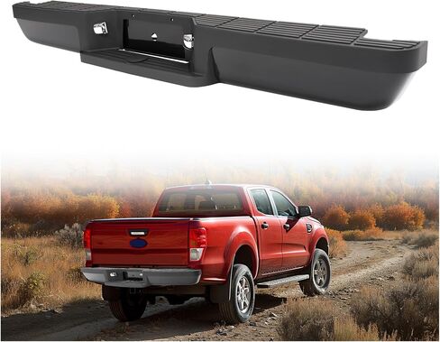 KUAFU Rear Step Bumper Compatible with 1993-2011 Ford Ranger Fleetside/Styleside Supercrew F1TZ17906G FO1102257 W/O Parking Aid Sensor Holes W/Brackets & License Plate Lights in Saudi Arabia