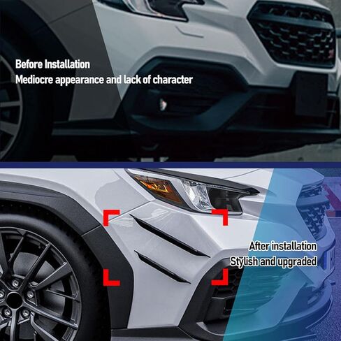 4PCS Car Front Bumper Splitter Fins Lip Trim, Glossy Black Improve Diffuser Shark Fin Kit for Car Spoiler Wing, Front Bumper Side Canards Splitter Fins for WRX STI VB 2022 Onwards in Saudi Arabia