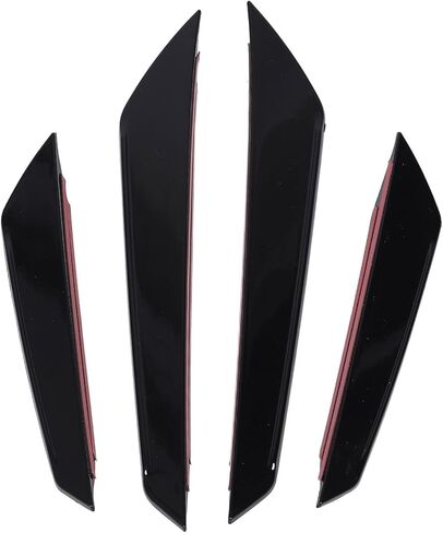 4PCS Car Front Bumper Splitter Fins Lip Trim, Glossy Black Improve Diffuser Shark Fin Kit for Car Spoiler Wing, Front Bumper Side Canards Splitter Fins for WRX STI VB 2022 Onwards in Saudi Arabia