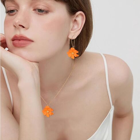 Wcrazye Bohemian Daisy Flower Earlace Necklace مجموعات للنساء الفريد من نوع in Saudi Arabia