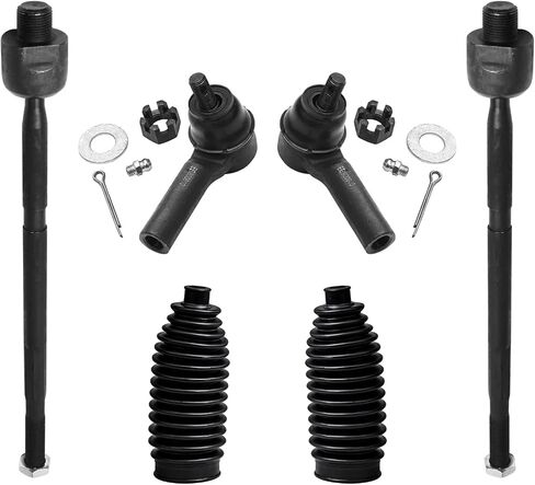 Detroit Axle - Front 6pc Tie Rods Kit for 2007-2011 Honda CR-V [Japan Built] 4 Outer and Inner Tie Rods 2 Rack and Pinion Tie Rod Boots 2008 2009 2010 Replacement in Saudi Arabia