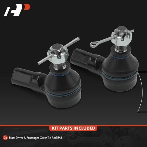 A-Premium 2 x Front Outer Tie Rod Ends, Compatible with Honda Element 2003-2011 & Acura RSX 2002-2006 in Saudi Arabia