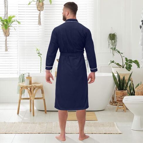 Cuffbow Cotton Robe for Women and Men Lightweight Waffle Knit Bathrobe Couple V Neck Spa Sleepwear in Saudi Arabia