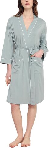 Premium Viscose from Bamboo Robe for Women Long Sleeve Bathrobes Soft Kimono Robes in Saudi Arabia