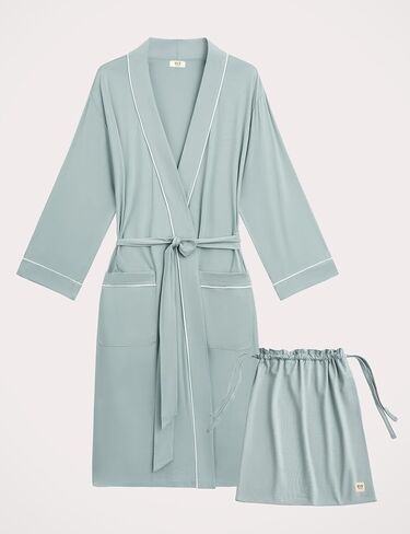 Premium Viscose from Bamboo Robe for Women Long Sleeve Bathrobes Soft Kimono Robes in Saudi Arabia