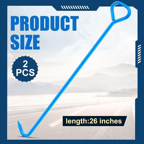 2 Pcs Manhole Cover Hook 36 Inch with 5/8" Hex Alloy Steel Rigid Heavy Duty Manhole Cover Lifter Versatile Lift Storm Drain Grate Manhole Hook Tool with Inline Handle for Lid Puller Moving in Saudi Arabia