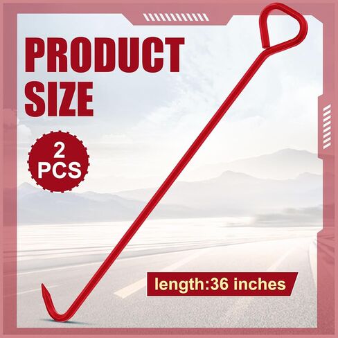 2 Pcs Manhole Cover Hook 36 Inch with 5/8" Hex Alloy Steel Rigid Heavy Duty Manhole Cover Lifter Versatile Lift Storm Drain Grate Manhole Hook Tool with Inline Handle for Lid Puller Moving in Saudi Arabia