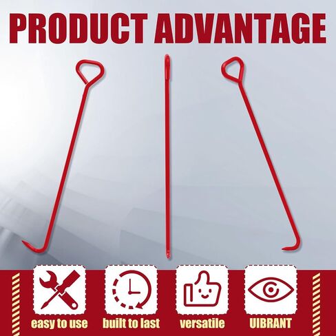 2 Pcs Manhole Cover Hook 36 Inch with 5/8" Hex Alloy Steel Rigid Heavy Duty Manhole Cover Lifter Versatile Lift Storm Drain Grate Manhole Hook Tool with Inline Handle for Lid Puller Moving in Saudi Arabia