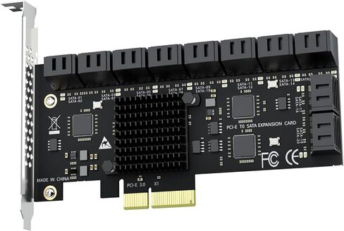 SA3026 6-Port PCIe X4 SATA Expansion Card, Compatible with Windows,Linux,Mac OS,NAS in Kuwait
