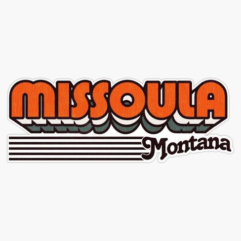 Magnet Missoula Montana Retro Stripes Magnet Vinyl Scener 5 " in Saudi Arabia