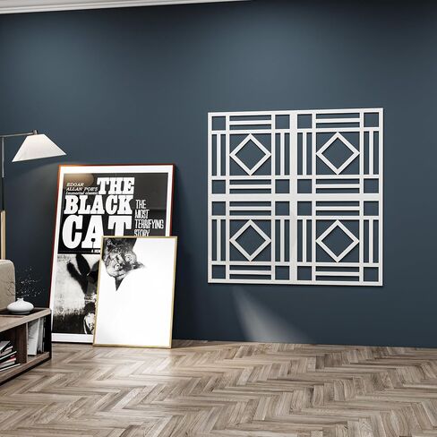 Birdeco MDF لوحة حائط مزخرفة لتغطية 23.6 × 23.6 بوصة مع MDF غير معبأ 8 مم، ألواح حائط خشبية للمطبخ، الحمام، غرفة النوم، غرفة المعيشة، غرفة الطعام، المكتب، ديكور المنزل in Saudi Arabia