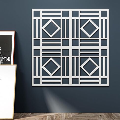 Birdeco MDF لوحة حائط مزخرفة لتغطية 23.6 × 23.6 بوصة مع MDF غير معبأ 8 مم، ألواح حائط خشبية للمطبخ، الحمام، غرفة النوم، غرفة المعيشة، غرفة الطعام، المكتب، ديكور المنزل in Saudi Arabia