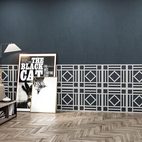 Birdeco MDF لوحة حائط مزخرفة لتغطية 23.6 × 23.6 بوصة مع MDF غير معبأ 8 مم، ألواح حائط خشبية للمطبخ، الحمام، غرفة النوم، غرفة المعيشة، غرفة الطعام، المكتب، ديكور المنزل in Saudi Arabia