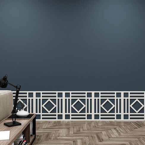 Birdeco MDF لوحة حائط مزخرفة لتغطية 23.6 × 23.6 بوصة مع MDF غير معبأ 8 مم، ألواح حائط خشبية للمطبخ، الحمام، غرفة النوم، غرفة المعيشة، غرفة الطعام، المكتب، ديكور المنزل in Saudi Arabia