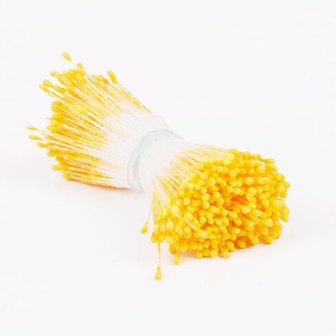Sorrento Crafts 800Pcs 1MM Double Heads Artificial Matte Flower Stamen for DIY Scrapbooking Pistil Cake Craft Wedding Home Decoration(White) in Saudi Arabia