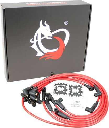 AIP Electronics Dragon Fire Performance 10 مم من الأسلاك الإشعال الإشعال الإشعال مجموعة متوافقة مع 1959-1972 Dodge Mopar Chrysler 383 400 413 440 for * (نقاط قبعة نمط المقبس الإناث فقط) * OEM FIT PWJ262 in Saudi Arabia