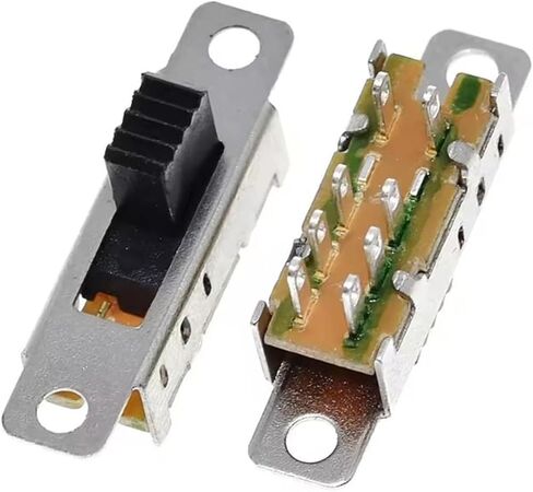 10Pcs SS23E04 Double Toggle Switch 8 Pins 3 Files 2P3T DP3T Handle High 5mm Small Slide Switch in Saudi Arabia